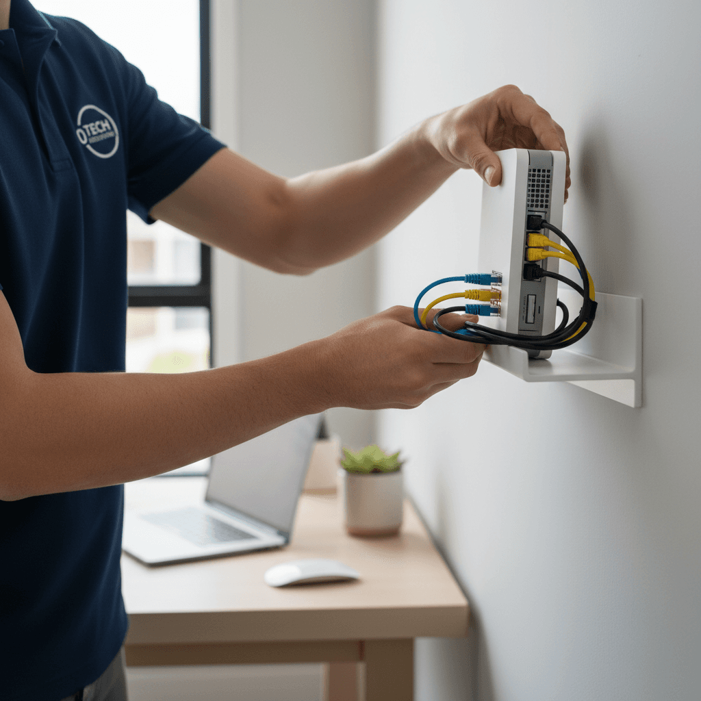 Internet equipment being connected in a Toronto home
